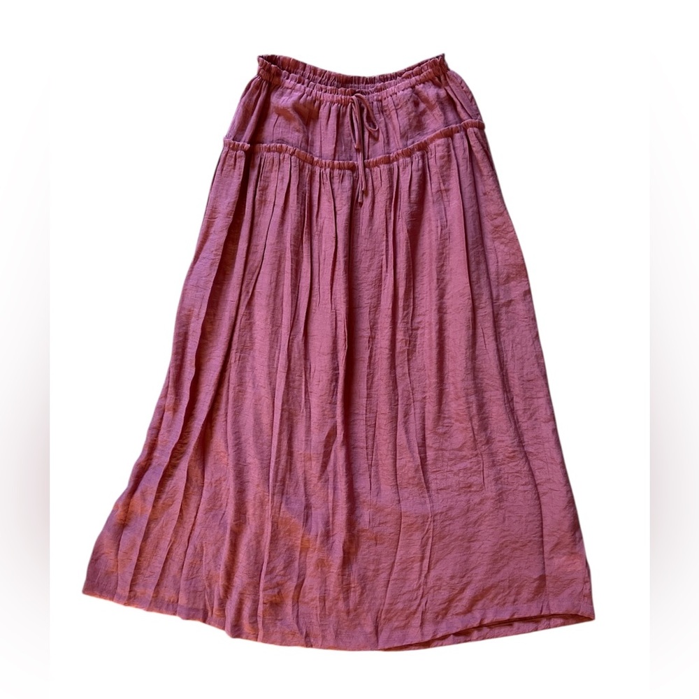 Bobeau Dark Blush Deep Rose Maxi Skirt Size M NWT - Picture 4 of 11